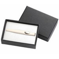 2 Tone Silver Brass Metal Tie Bar